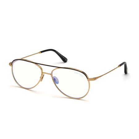 Tom Ford FT5693-B 030 Blauw-Light Block Goud Heren Bril