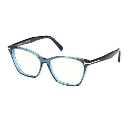 Tom Ford FT5949-B 092 Blauw-Light Block Blauw Dames Bril