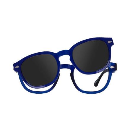 Heren Vierkant Clip-On Plastic Blauw Bril - Anti-Blauwlichtglazen - SmartBuy Collection