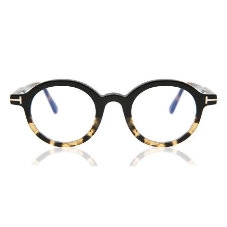 Tom Ford FT5664-B Blauw-Light Block 005 Zwart Heren Bril