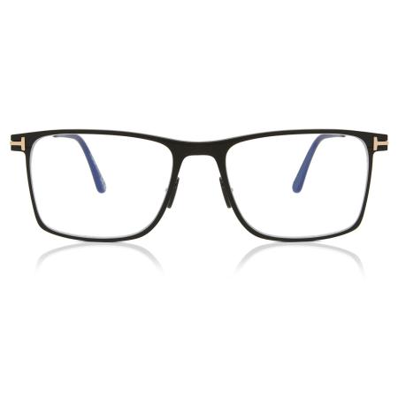 Tom Ford FT5865-B 002 Blauw-Light Block Zwart Heren Bril
