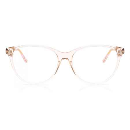 Tom Ford FT5544-B 072 Blauw-Light Block Roze Dames Bril