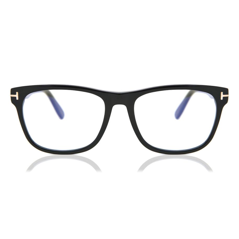 Tom Ford FT5662-B-N 1 Blauw-Light Block Zwart Heren Bril