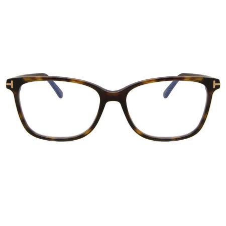Tom Ford FT5842-B 052 Blauw-Light Block Tortoiseshell Dames Bril