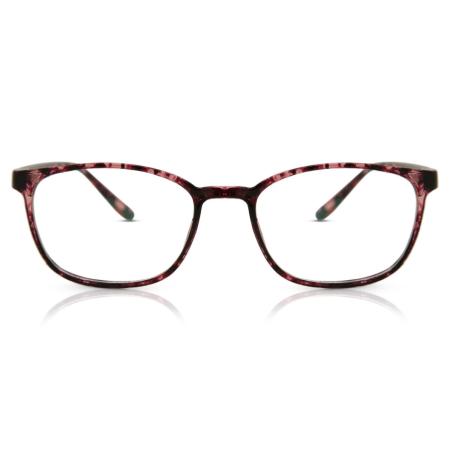 Dames Rechthoek Volledige rand Plastic Tortoiseshell Bril - Anti-Blauwlichtglazen - SmartBuy Collection