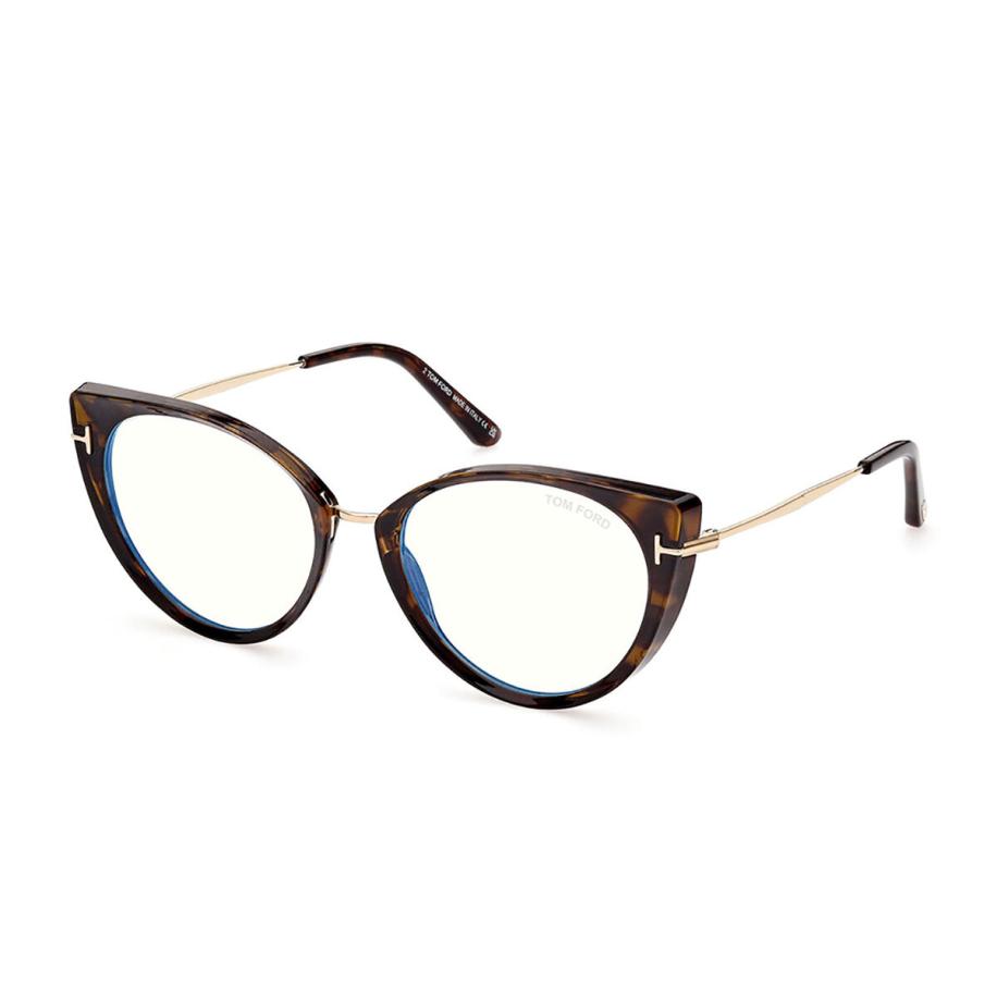 Tom Ford FT5815-B Blauw-Light Block 52 Tortoiseshell Dames Bril