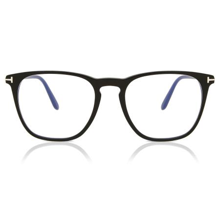 Tom Ford FT5937-B 001 Blauw-Light Block Zwart Heren Bril