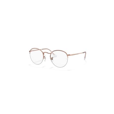 Ray-Ban Round Gaze Glanzend Roségoud montuur Helder glazen 51-22