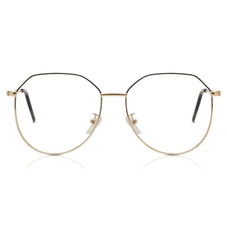Heren Ovaal Volledige rand Metaal Zwart Bril - Anti-Blauwlichtglazen - SmartBuy Collection