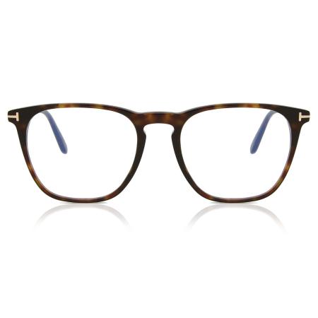 Tom Ford FT5937-B 052 Blauw-Light Block Tortoiseshell Heren Bril