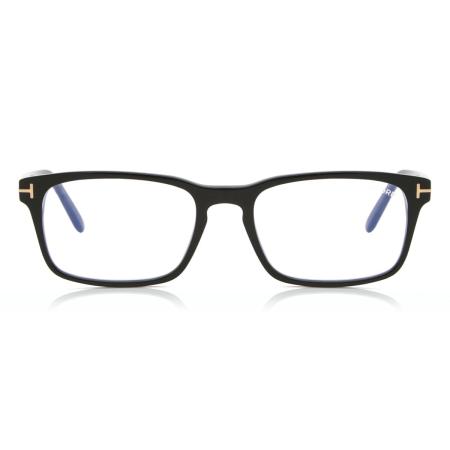Tom Ford FT5938-B 001 Blauw-Light Block Zwart Heren Bril