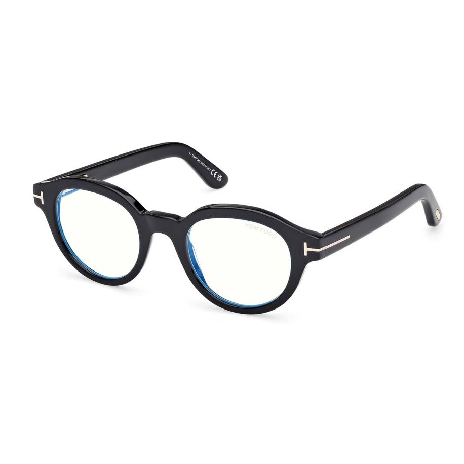Tom Ford FT6037-B 1 Blauw-Light Block Zwart Heren Bril