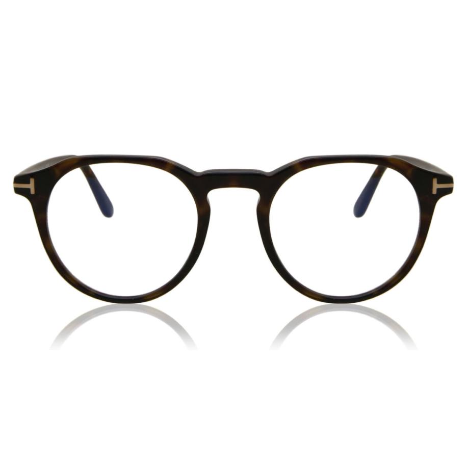 Tom Ford FT5833-B 52 Blauw-Light Block Tortoiseshell Heren Bril