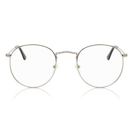 Heren Ovaal Volledige rand Metaal Zilver Bril - Anti-Blauwlichtglazen - Arise Collective