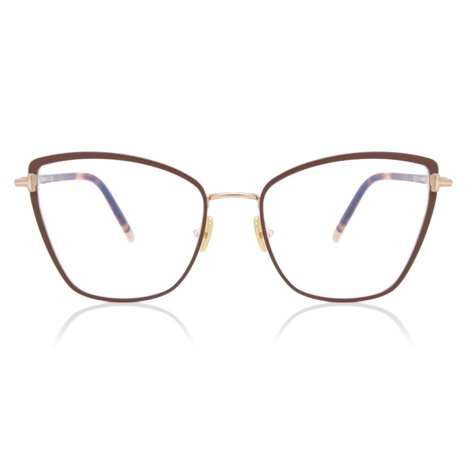 Tom Ford FT5740-B Blauw-Light Block 48 Bruin Dames Bril