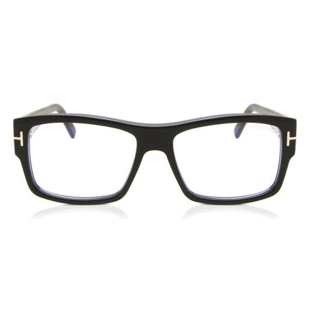 Tom Ford FT5941-B 001 Blauw-Light Block Zwart Heren Bril