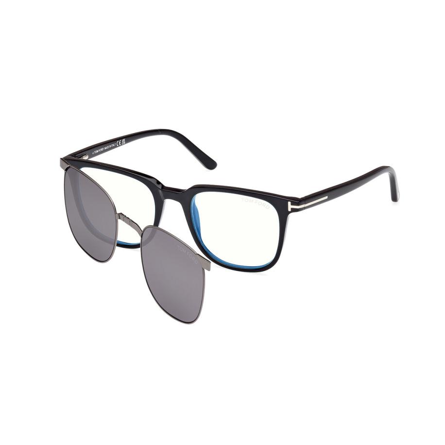 Tom Ford FT5916-B with Clip-On 1 Blauw-Light Block Zwart Heren Bril