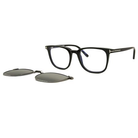 Tom Ford FT5916-B with Clip-On 001 Blauw-Light Block Zwart Heren Bril