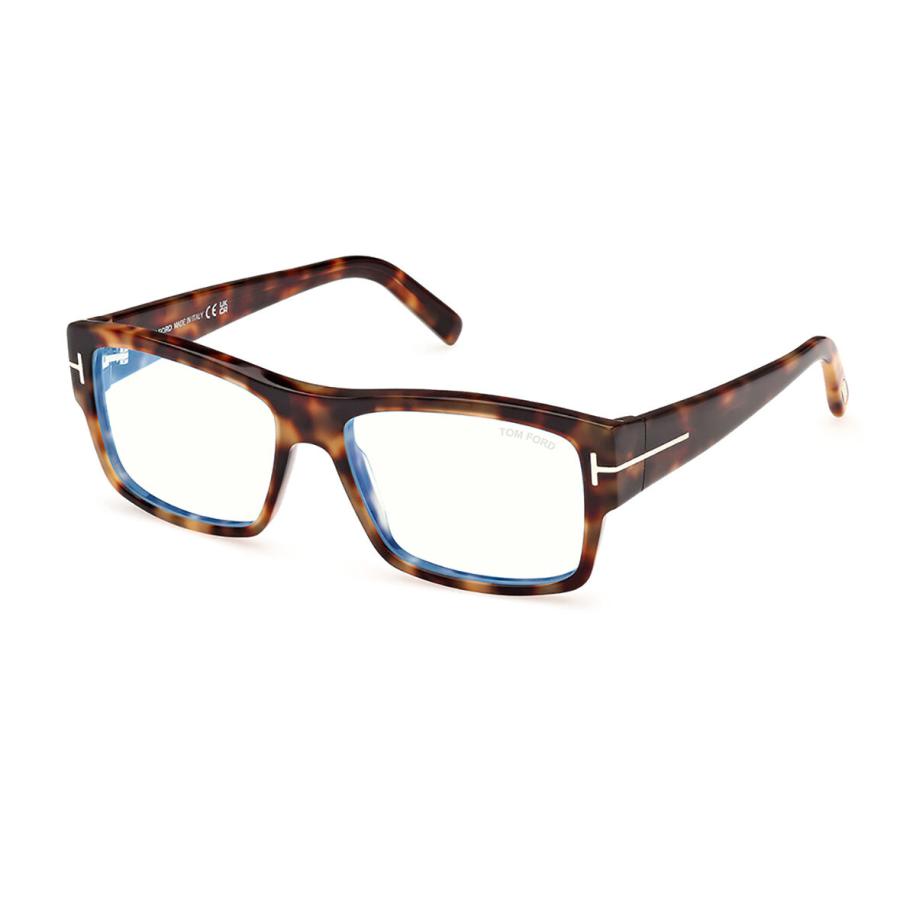 Tom Ford FT5941-B 53 Blauw-Light Block Tortoiseshell Heren Bril