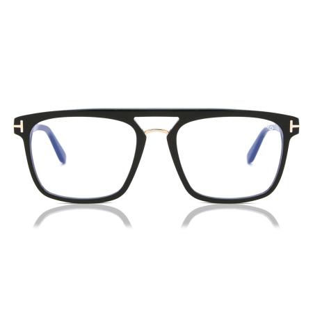 Tom Ford FT5942-B 001 Blauw-Light Block Zwart Heren Bril