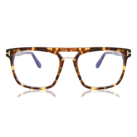 Tom Ford FT5942-B 053 Blauw-Light Block Tortoiseshell Heren Bril