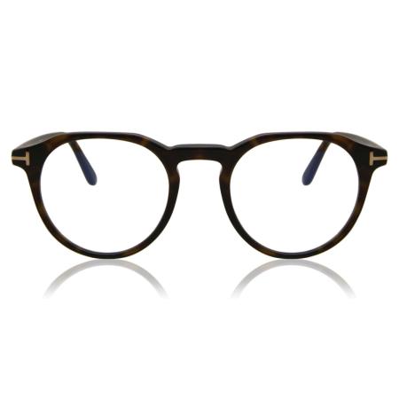 Tom Ford FT5833-B 052 Blauw-Light Block Tortoiseshell Heren Bril