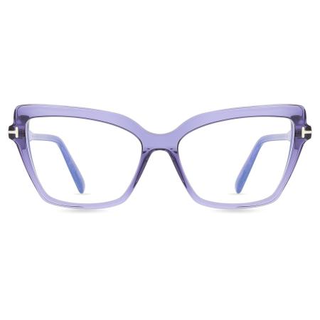 Tom Ford FT5948-B 081 Blauw-Light Block Dames Bril