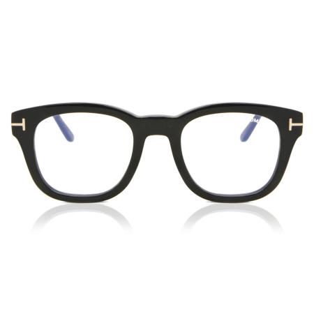 Tom Ford FT5542-B 001 Blauw-Light Block Zwart Heren Bril