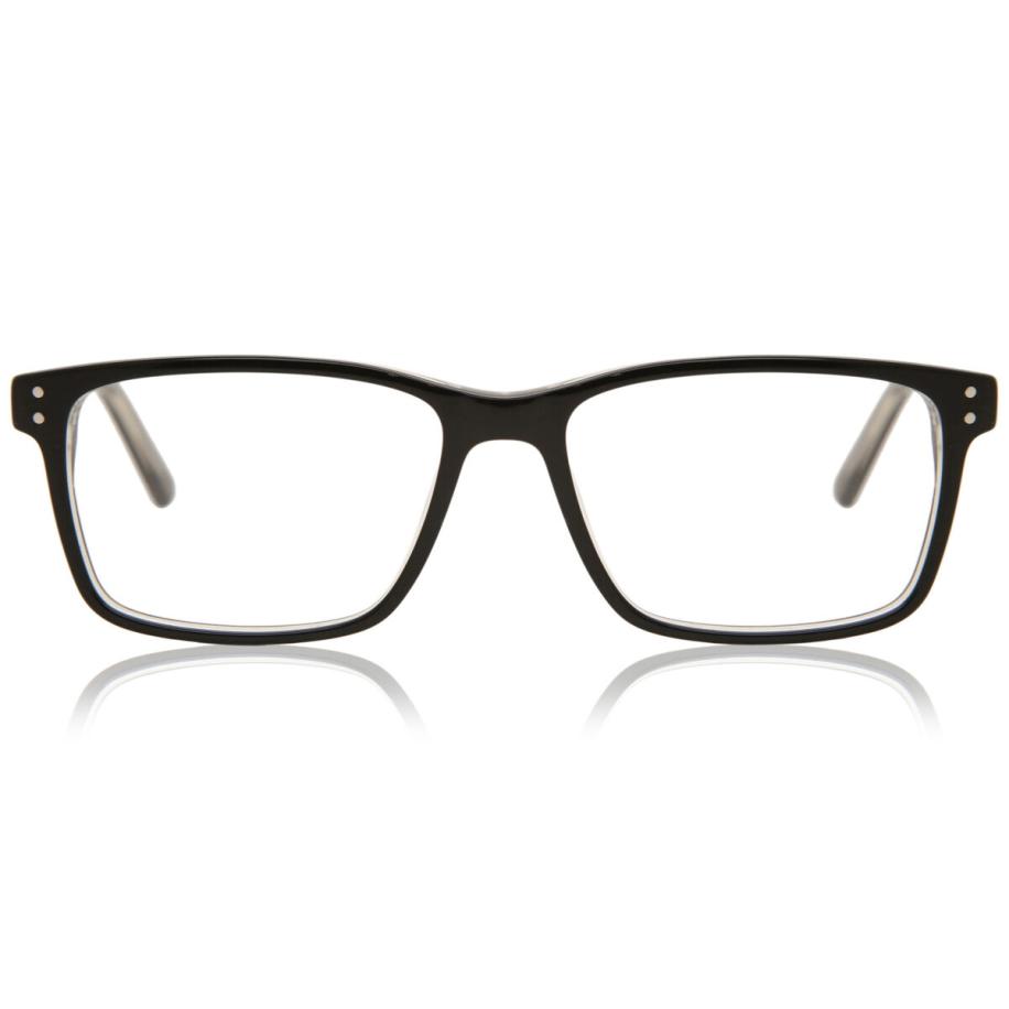 Heren Vierkant Volledige rand Acetaat Zwart Bril - Anti-Blauwlichtglazen - SmartBuy Collection