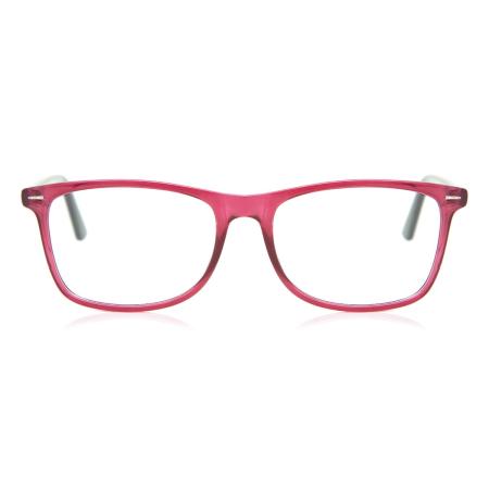 Heren Ovaal Volledige rand Plastic Purple Bril - Anti-Blauwlichtglazen - SmartBuy Collection