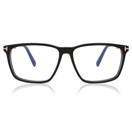 Tom Ford FT5959-B 001 Blauw-Light Block Zwart Heren Bril