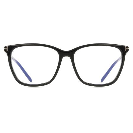 Tom Ford FT5989-B 001 Blauw-Light Block Zwart Dames Bril