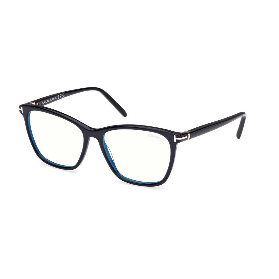 Tom Ford FT5989-B 1 Blauw-Light Block Zwart Dames Bril