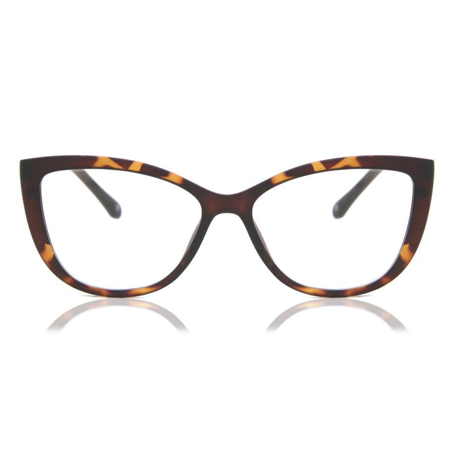 Dames Cat-eye Clip-On TR90 Tortoiseshell Bril - Anti-Blauwlichtglazen - SmartBuy Collection