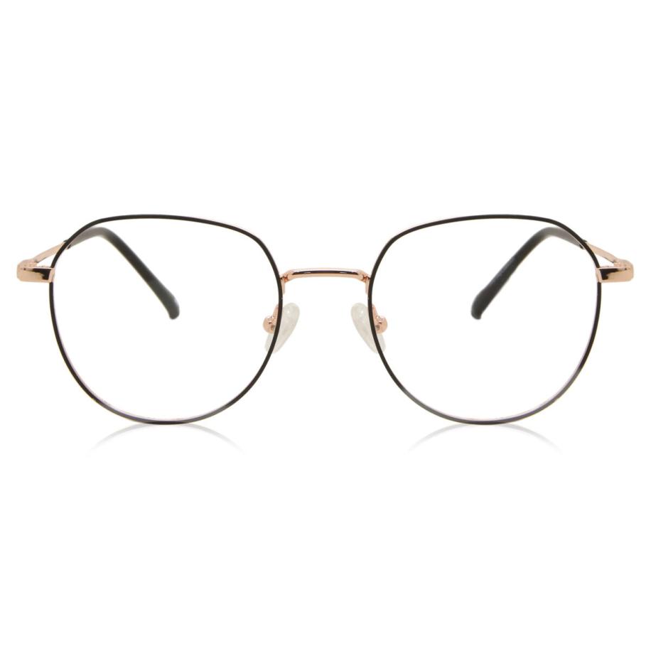 Heren Ovaal Volledige rand Metaal Zwart Bril - Anti-Blauwlichtglazen - SmartBuy Collection
