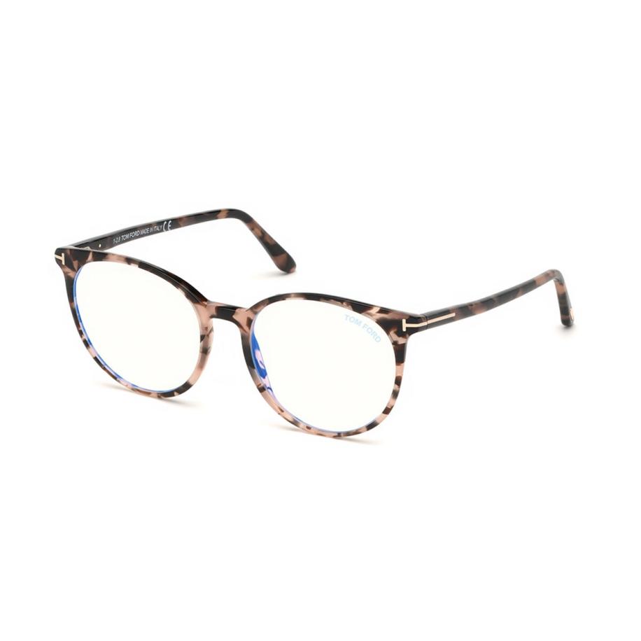 Tom Ford FT5575-B 54 Blauw-Light Block Tortoiseshell Dames Bril