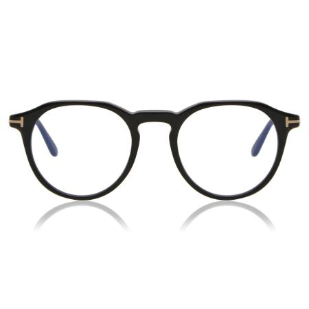 Tom Ford FT5833-B 001 Blauw-Light Block Zwart Heren Bril