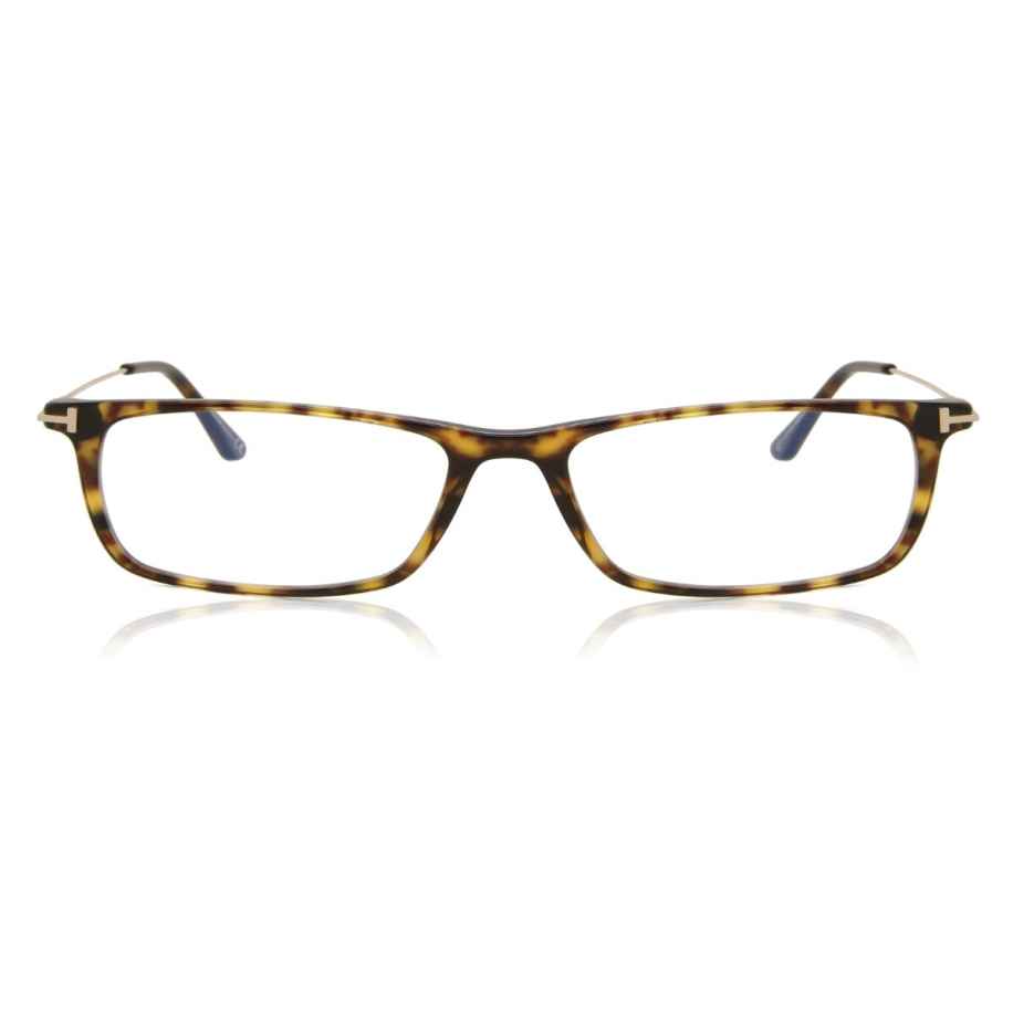 Tom Ford FT5758-B 52 Blauw-Light Block Tortoiseshell Heren Bril