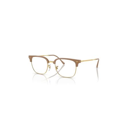 Ray-Ban New Clubmaster Optics Goud montuur Demo-brillenglas glazen Gepolariseerd 53-20