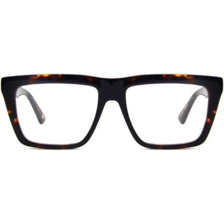 Heren Vierkant Volledige rand Plastic Tortoiseshell Bril - Anti-Blauwlichtglazen - SmartBuy Collection