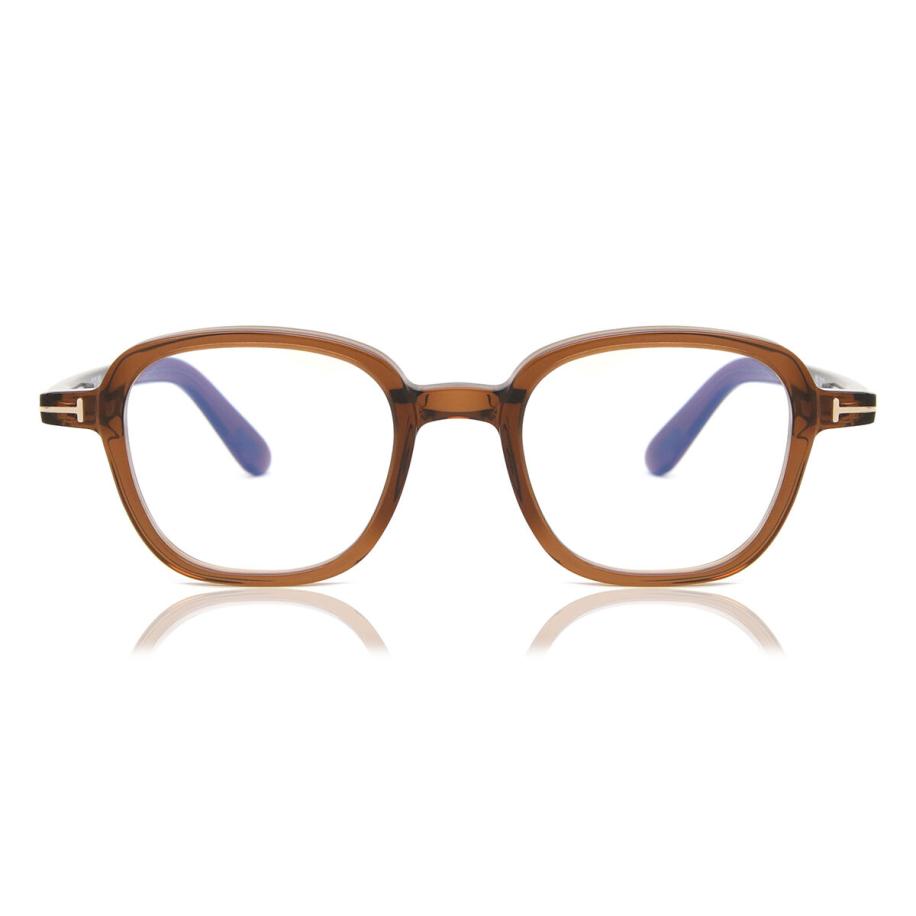 Tom Ford FT5837-B 48 Blauw-Light Block Bruin Heren Bril