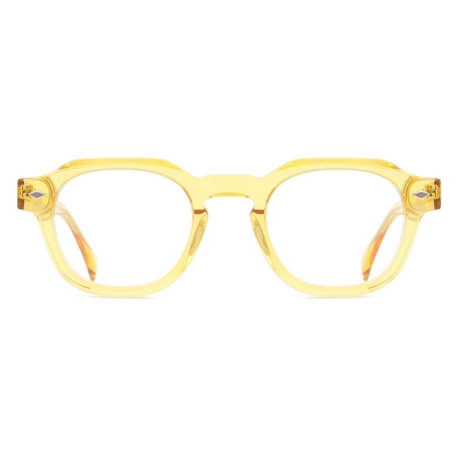 Heren Vierkant Volledige rand Plastic Geel Bril - Anti-Blauwlichtglazen - SmartBuy Collection