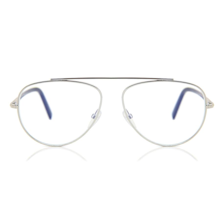 Tom Ford FT5622-B 16 Blauw-Light Block Zilver Heren Bril