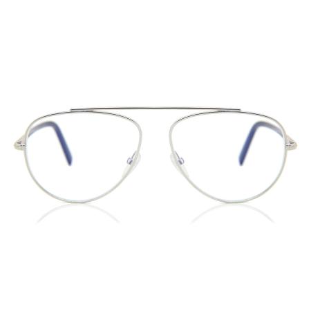 Tom Ford FT5622-B 016 Blauw-Light Block Zilver Heren Bril