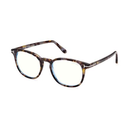 Tom Ford FT5819-B 055 Blauw-Light Block Tortoiseshell Heren Bril