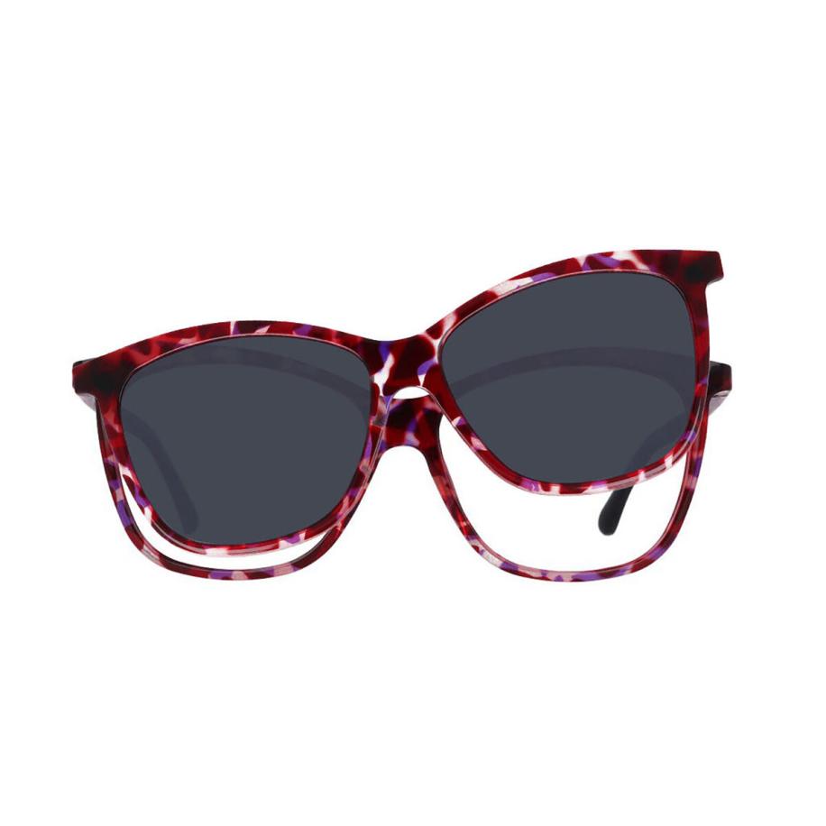 Heren Vierkant Clip-On Plastic Tortoiseshell Bril - Anti-Blauwlichtglazen - SmartBuy Collection