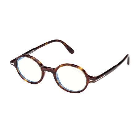 Tom Ford FT5975-B 052 Blauw-Light Block Tortoiseshell Heren Bril