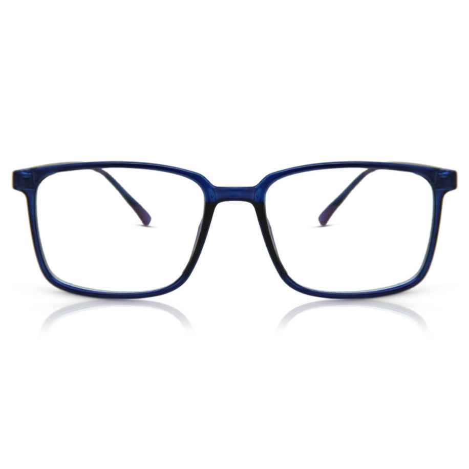 Heren Rechthoek Volledige rand Plastic Blauw Bril - Anti-Blauwlichtglazen - SmartBuy Collection