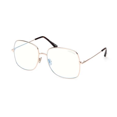 Tom Ford FT6048-B 028 Blauw-Light Block Goud Dames Bril