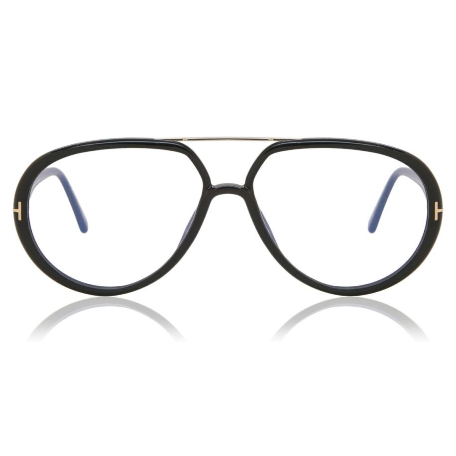 Tom Ford FT5838-B Blauw-Light Block 1 Zwart Heren Bril